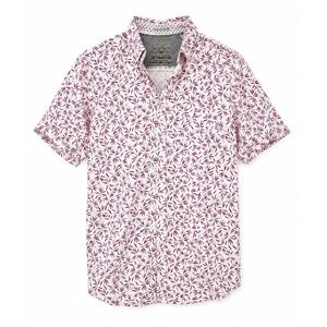 Ted Baker London Pink Leaf Print Button-Up Shirt Men's 3XL Size 7